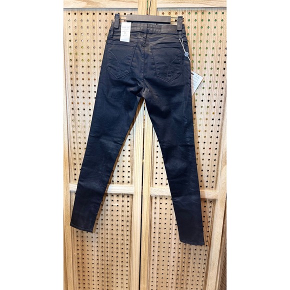Calvin Klein Jeans Womens Mid‎ Rise Black Coated Skinny Pants New W27 L32 - Picture 4 of 4
